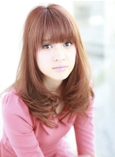 内卷梨花头长发图片 2015女生长发内扣梨花头