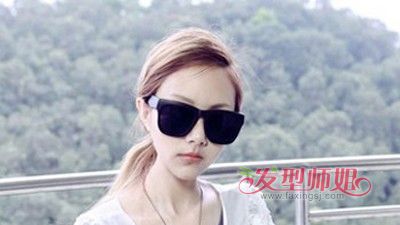 学生马尾发型扎法图 简单马尾扎发发型