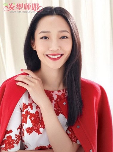 白百何无刘海中长直发 无刘海长直发怎么梳好看