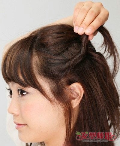 女孩短发怎么编头发 女孩短头发编发图片