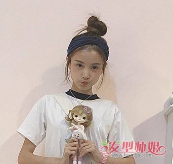 学生梳的简单头发带图片 学生发型大全女长发带步骤