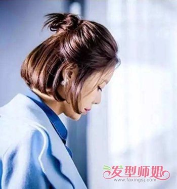 2018韩国女生发型流行趋势 韩国女生头顶上扎个小包的发型