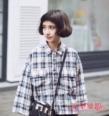 狗啃式锅盖头图片 狗啃发型图片