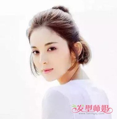 波波头女生半丸子头扎法 最新女生半丸子头扎法