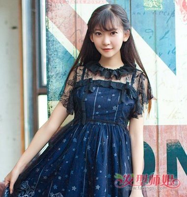 日系lolita简单发型 女生刘海可爱lolita长发发型