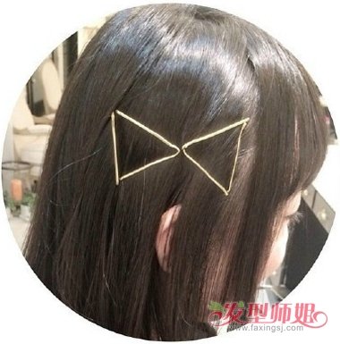 你不知道的金色发夹用法 多用几个小发夹来做造型吧