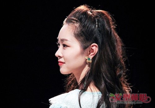 长发鹅蛋脸女生别一直散着头发 简单时尚扎发发型让你更迷人