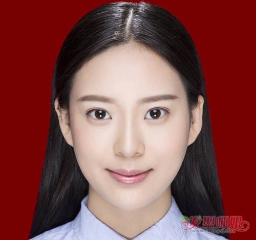 趁新春换证件照女生试试这些发型 修颜发型梳的干净就是优势