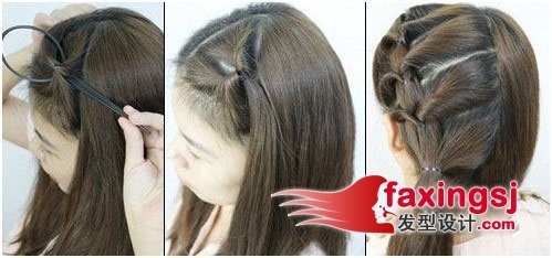粉色清凉盘发,做时尚夏季粉红女郎