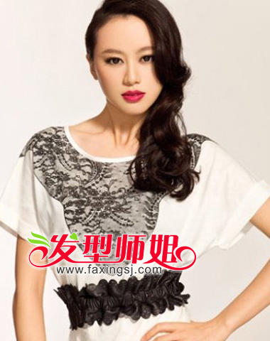 做气质女王 女生侧披卷发设计